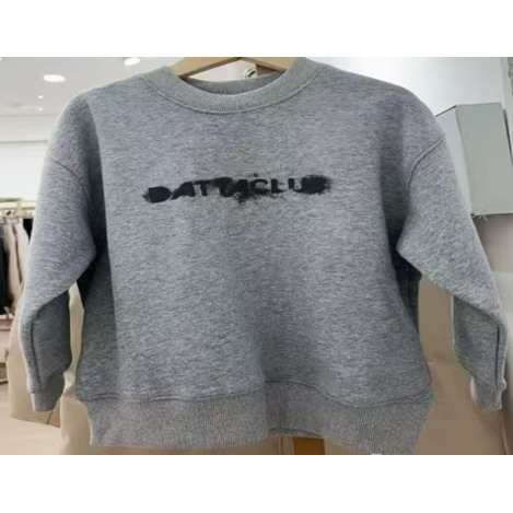 Yr23Lvs472（2）Fleece-Lined Letter-Print Sweatshirt