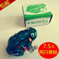Классическая заводная ретро игрушка для прыжков, ностальгия, лягушка, петух