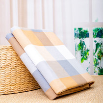 Feiyantan summer combed pure cotton old coarse cloth sheets three-piece plaid single piece thickened encrypted solid color cotton cloth