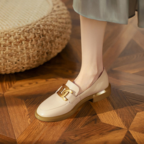 Givenivan flat bottom Korean version 100 lapped with one foot pedal womens shoes genuine leather Lefoe shoes fashion single shoes 3cm