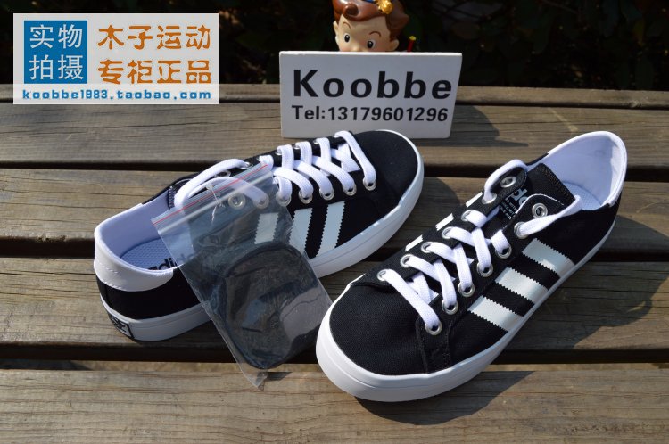 Adidas / Cỏ ba lá CourtVantage giày vải trắng đen S79302 / S78765 / 78764 - Dép / giày thường sneaker nam