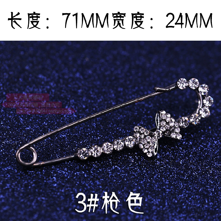 Khăn quàng cổ Nhật Bản và Hàn Quốc Pin thời trang Hoa Trâm chấm bi Trâm Màu rhinestone Trang trí cổ áo 65mm - Trâm cài