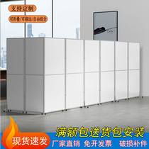 Office screen partition wall simply modern factory workshop folding push and pull moving barrier plate