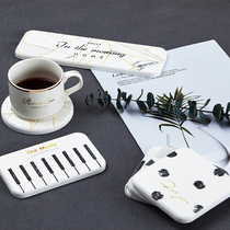 New Marble Textured Silicon Algae Mud Suction Cup Mat Insulation Anti-Slip Kieselguhr Cushion Soap Mat Wash Terrace Tabletop Mat