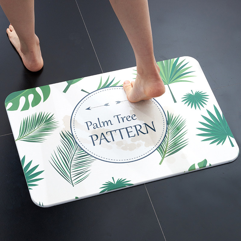 Growth for green plant diatom pad bathroom anti-slip soil absorption speed dry bathroom doorway mat