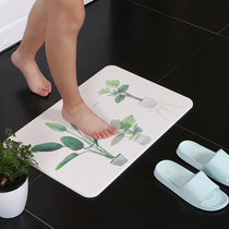 Silicon Algae Clay Bathroom Water Absorbing Footbed Toilet Doormat Kieselguhr Kieselguhr Home Speed Dry Ground Mat Home Bathroom