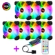 7 -Мюнтино -сальто RGB+лезвия вентилятора излучение+контроллер