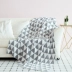 Đơn giản hình học đan bông chăn điều hòa không khí nap chăn bông sofa chăn bìa văn phòng giản dị chăn mền - Ném / Chăn Ném / Chăn