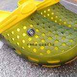 Летние модные дышащие тапочки в стиле Crocs, мужская пляжная пляжная обувь, мюли на плоской подошве, босоножки, мягкая подошва
