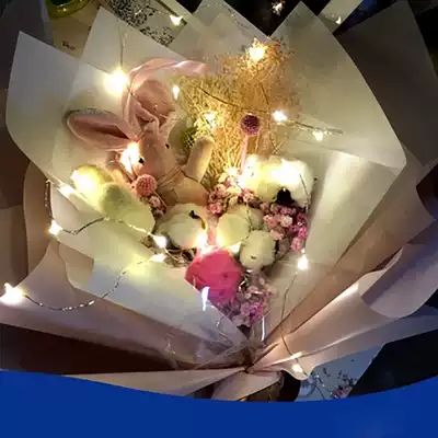 Light bouquets of light string pearl lamp flower bouquet packaging decoration holiday gift pendant accessories Christmas lamp