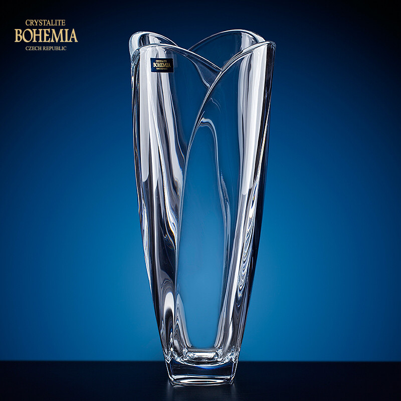 Czech imported glass vase crystal vase transparent modern minimalist flower arrangement fashion vase