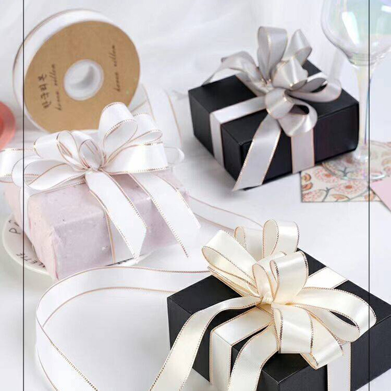 Rose Phnom Penh Polyester Fiber Ribbon Ribbon ribbon Ribbon Cake Flower Shop Decorated butterfly knot Valentine's Day gift packing ties