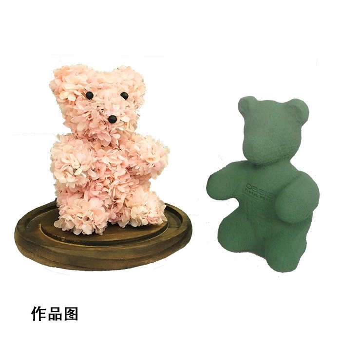 Bear flower puree Osaisi reg three-dimensional bear shape flower puree 20cm shaped flower puree Eternal flower bear flower puree