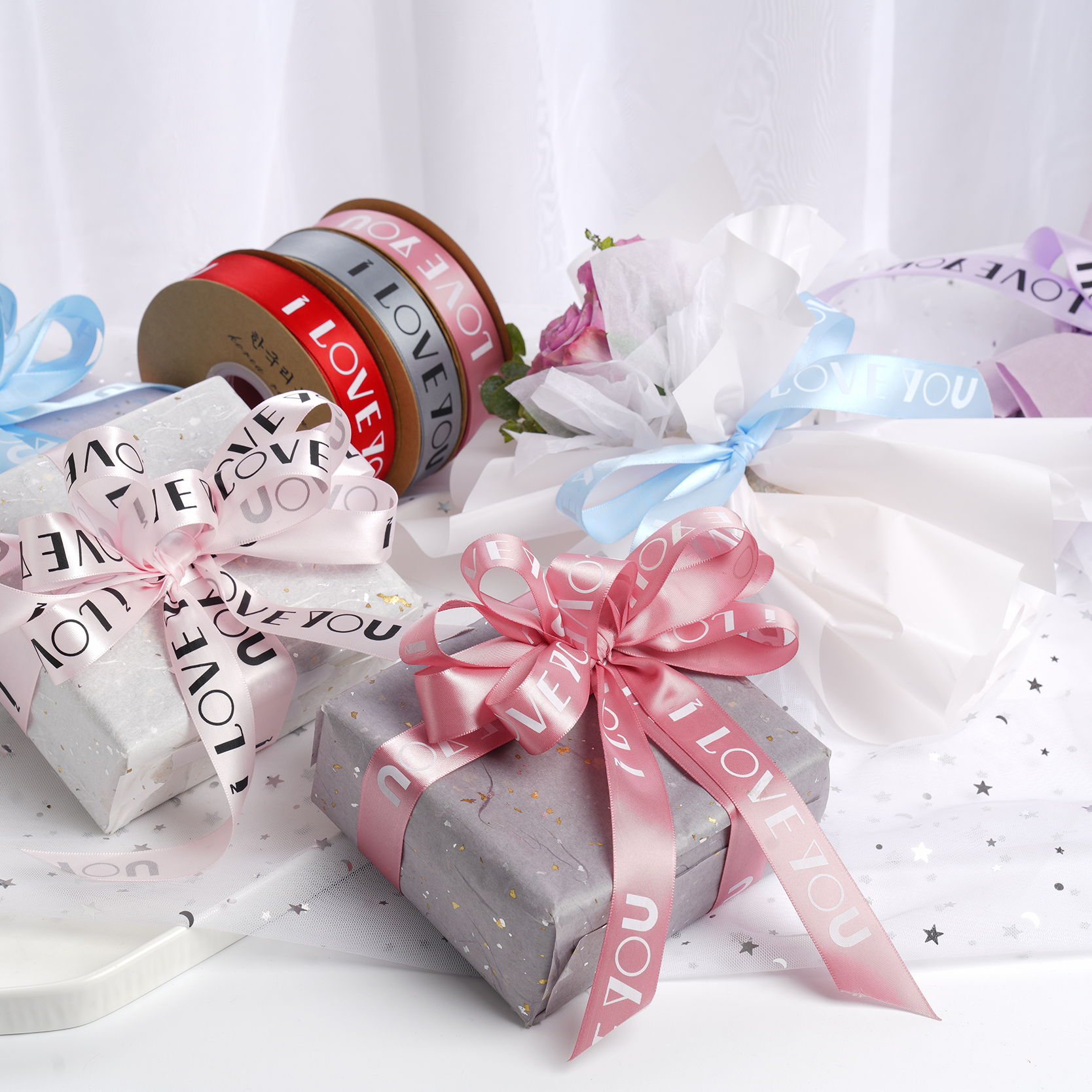 2 5 English Ribbon Korean Ribbon Ribbon Ribbon Ribbon Ribbon Gift Gift Box Packaging Birthday Egg