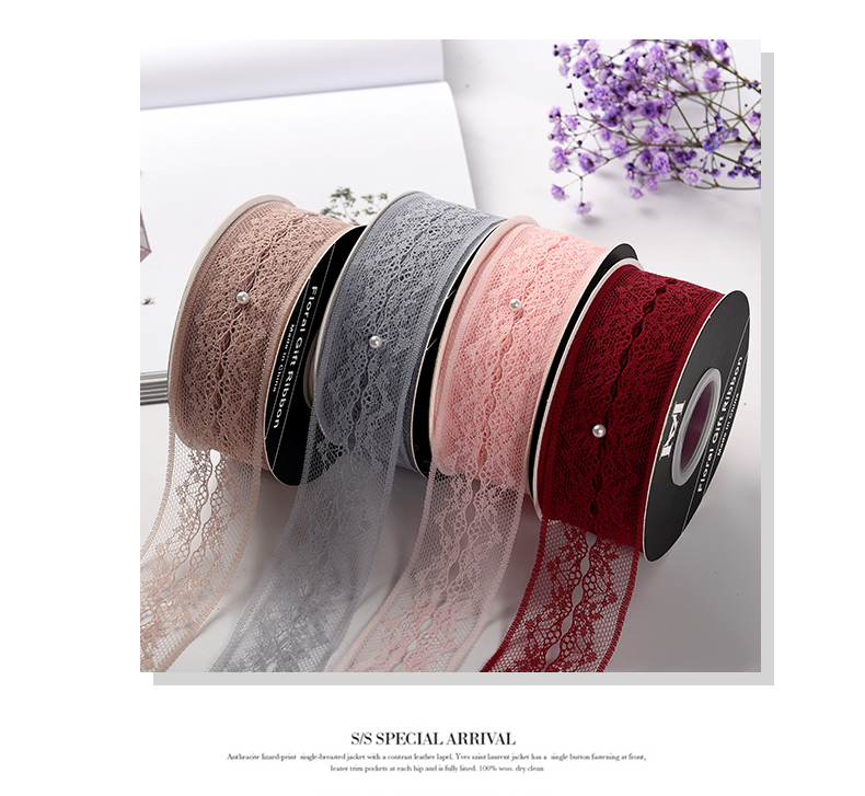 Wide Sleeve Lace Lace Bow Floral Ribbon Colored Flower Wrapper Bouquet DIY Craft