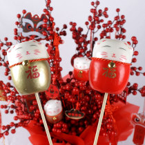 Year of Lunar New Year Flowers Decorations Pendant material Package Silver Liufu Bucket New Year Hugging Bucket of Flower Arrangement Plan for the Flower Bucket