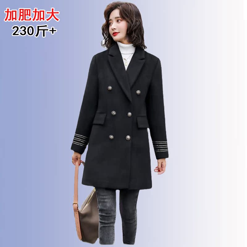 2020 winter clothes new large size woolen suit women plus size short coat fat mm Nizi coat coat thin tide