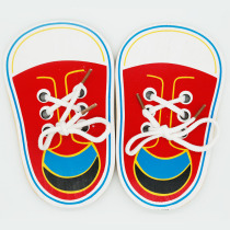 Childrens Learning Department Laces Toys Wood Wearing Rope Tying Laces Puzzle Toys toys 1-3-year-old kindergarten Early teaching aids