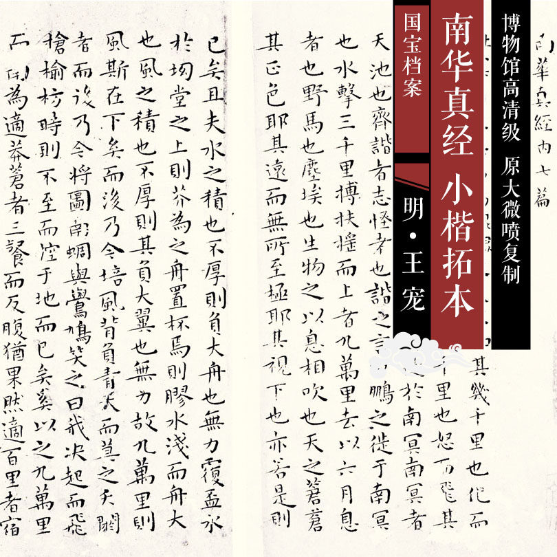 The Ming Wang darling Nanhua True Jing's original high-definition Chinese past famous calligraphy and calligraphy replica SF256