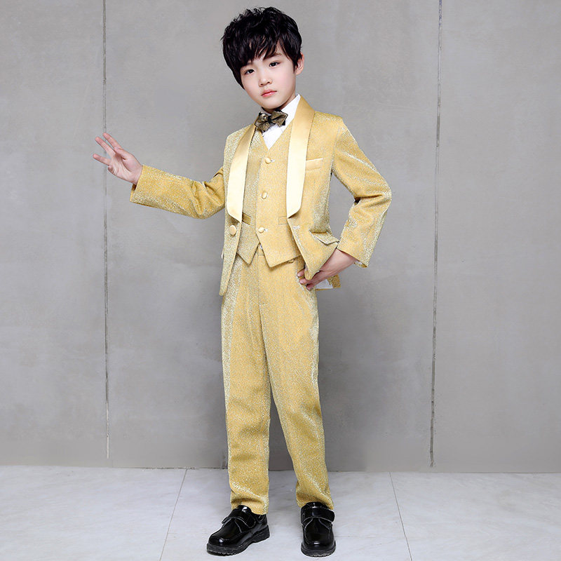 Children's small suit suit boy piano catwalk performance costume host dress flower girl middle and big children's suit jacket