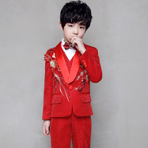 Childrens small suit suit suit boy suit British style host Zhongdadong model catwalk performance New Year dress