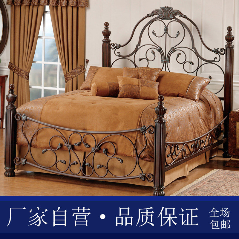 Xinli Hao Iron Art Bed Au Style Retro Iron Art Bed 1 5 m 1 8 m Iron Art Bed Linen Man Spread Double Bed