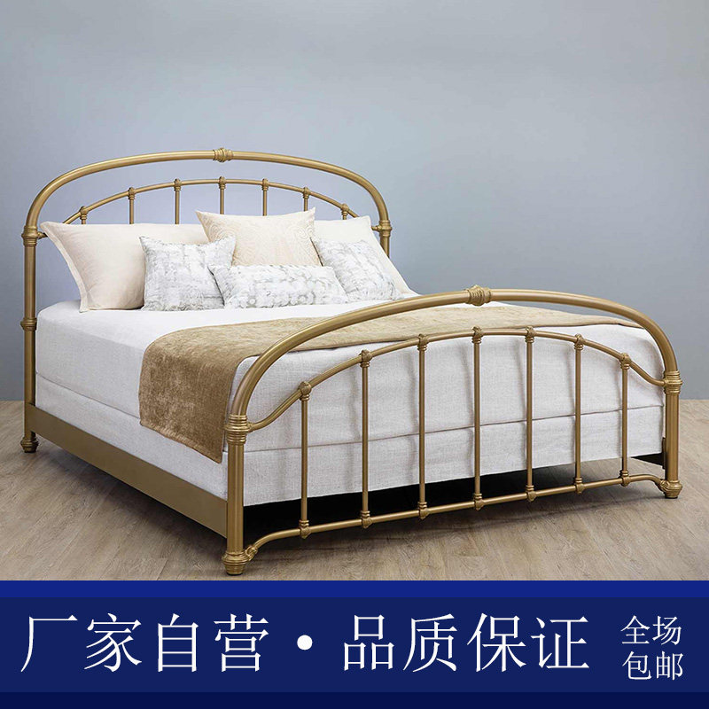 Xin Lilly's new iron art bed brief European style iron art bed high-end iron art bed double bed single bed single bed set to be furniture