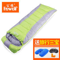 Male wolf sleeping bag outdoor adult envelope type spring and autumn and winter thickened warm lunch break indoor camping camping sleeping bag