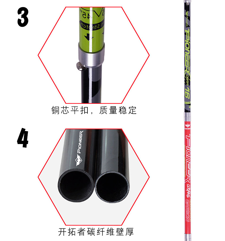 Sợi carbon gấp trekking cực Ultralight năm gậy Nạng carbon đi bộ ngoài trời đi bộ dài gậy đi bộ thiết bị leo núi 	gậy gấp khúc cho người già
