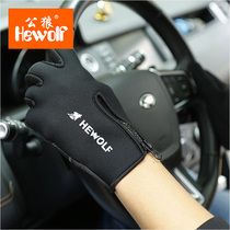 Outdoor hiking gloves Mountaineering fishing for men and women autumn and winter sun protection and wear touch screen warm and comfortable running riding gloves