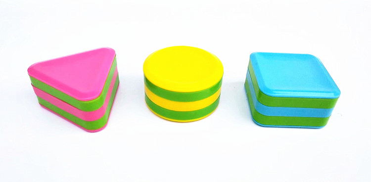 Orff Children Bộ gõ Nhạc cụ Hộp nhựa Hộp cát Hình vuông Tam giác Hình hộp cát Đồ chơi âm nhạc đồ chơi cho bé 3 tuổi