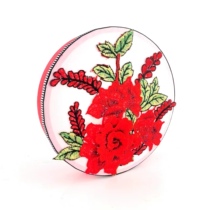 Lingnan money drum Cantonese embroidery Cantonese beauty hand-held dance tambourine props ethnic folk group dance splendid spring love embroidered stretcher