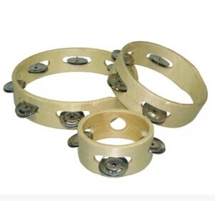 Orff musical instrument kindergarten toy log color tambourine 6 inch 8 inch tambourine ring bell ring dance props