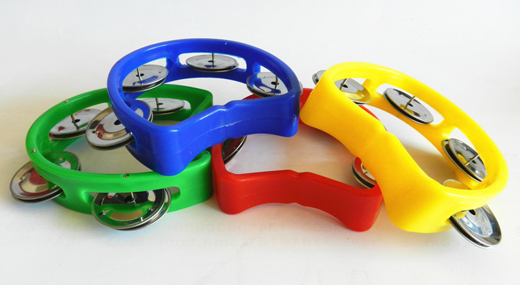 Orff trẻ em bộ gõ giáo dục sớm dạy đồ chơi âm nhạc màu hình bán nguyệt 4 chuông reo nhựa bộ nhạc cụ đồ chơi