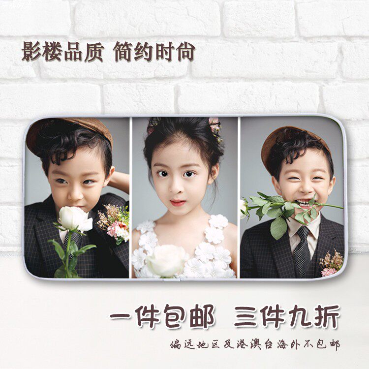 Photo studio triple stage photo custom wedding photo baby photo personal art photo rummy crystal plate painting enlargement