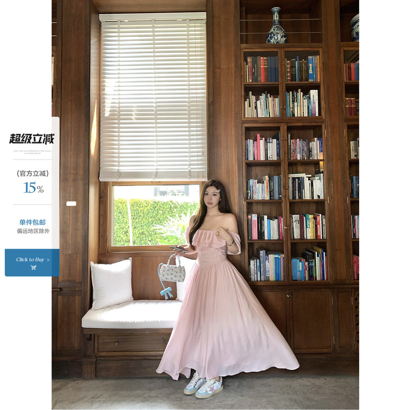 Wildly Popular, One-Shoulder, Two-Way Wear, French-Style, Large Skirt, Lyocell, Long, Waist-Cinching, Plus-Size Dress Wildly Popular, One-Shoulder, Two-Way Wear, French-Style, Large Skirt, Lyocell, Long, Waist-Cinching, Plus-Size Dress