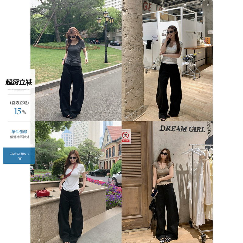 Wildly Comfortable Formula, Slightly Chubby mm Lyocell Loose Drape Wide-Leg Scythe Pants, Plus-Size Casual Pants Wildly Comfortable Formula, Slightly Chubby mm Lyocell Loose Drape Wide-Leg Scythe Pants, Plus-Size Casual Pants