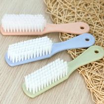 Multi-purpose solid color soft wool cleaning brush kitchen tile brush long handle shoe brush for clothes hanging shoe brush