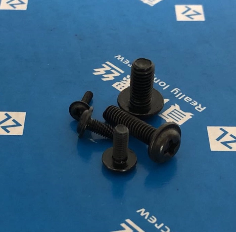 Шйм-кросс-слот BK Полу циркулярная головка с прокладкой винт черная головка диска винт M2M2.5m3m3.5m4m5m6