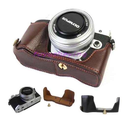 Suitable for Olympus E-M10 MarkIIS micro single eye camera bag protection leather cover EM10 Three generations base 2nd generation