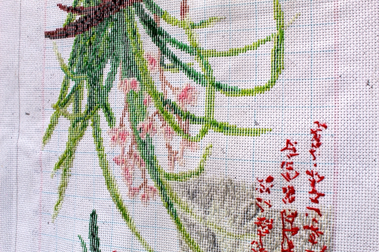 Handmade cross-stitch xong Merlin, tre và hoa cúc Bốn quý ông bốn phiên bản dọc lớp bức tranh phong cảnh phòng khách để bán miễn phí vận chuyển - Công cụ & phụ kiện Cross-stitch tranh thêu chữ thập cá chép hoa sen