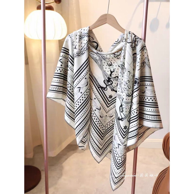 Amazon Celebration 2026 New Model 140 Silk Wool Large Square Scarf Autumn Winter Summer Women's Scarf Air Conditioning Shawl Amazon Celebration 2026 New Model 140 Silk Wool Large Square Scarf Autumn Winter Summer Women's Scarf Air Conditioning Shawl