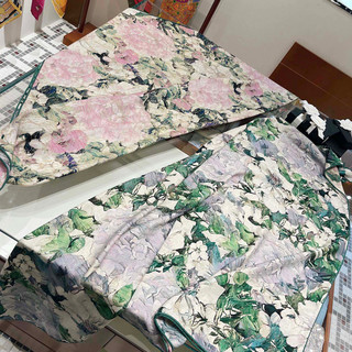 Camellia Purple Pink Fresh and Beautiful Double-Sided Two-Tone Silk Wool Large Square Scarf Velvet Shawl for Women