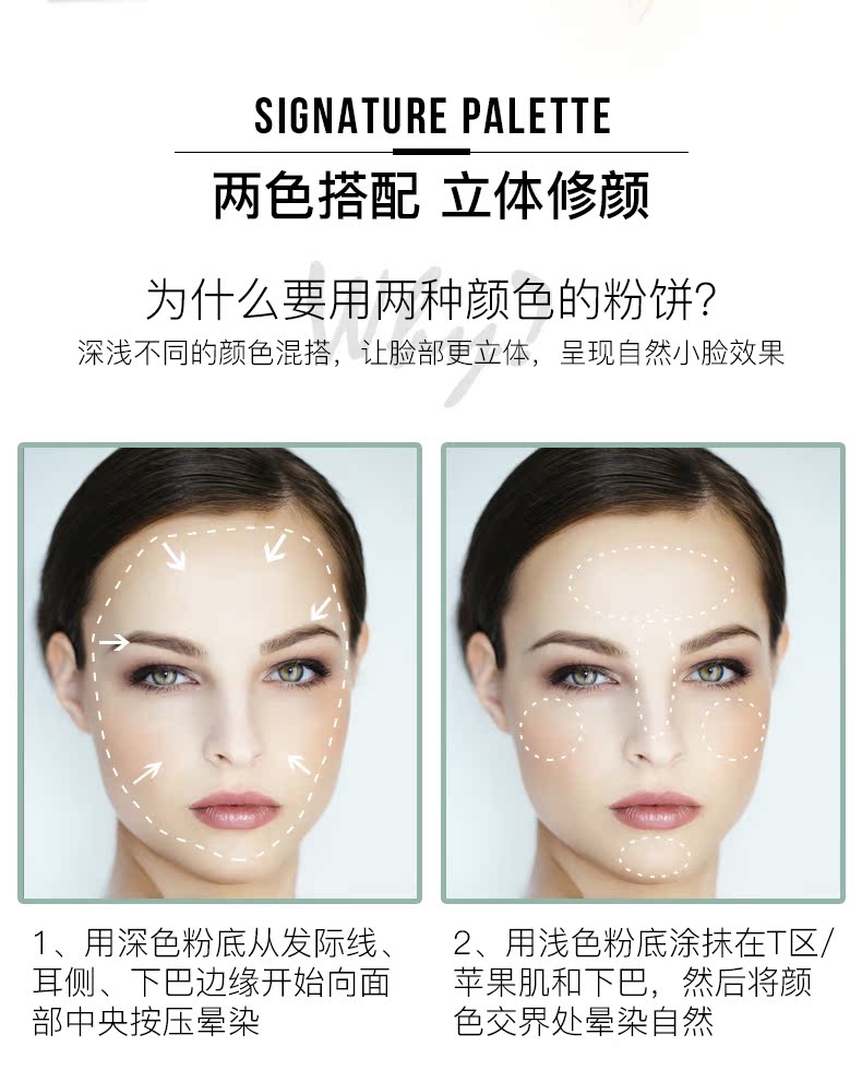 Ofra ướt và khô set phấn trang điểm lâu trôi không thấm nước kiểm soát dầu ba chiều sửa chữa mặt che khuyết điểm phấn nền trang điểm cao - Bột nén phấn phủ the face shop