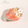 High-end enamel craft proposal jewelry strawberry ring box
