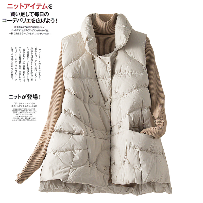 Fashionable and Stylish Lightweight down Vest for Women, Autumn and Winter Loose down Jacket, down Vest for Winter