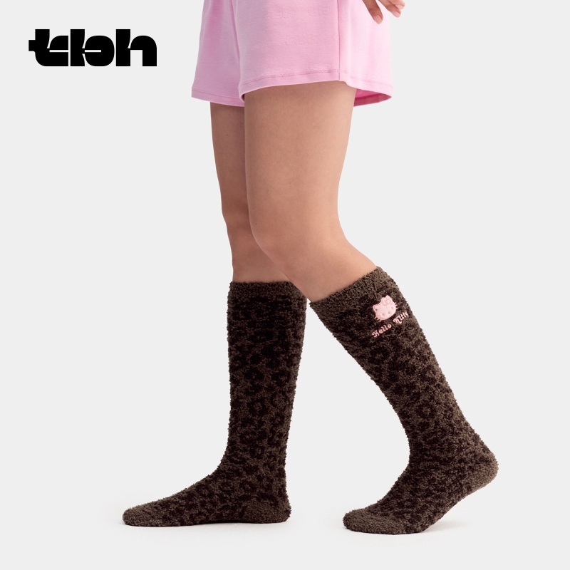 Tbh Brutalist Home Sanrio Hello Kitty Plush Slouch Socks Thickened Warm Floor Socks Long Socks