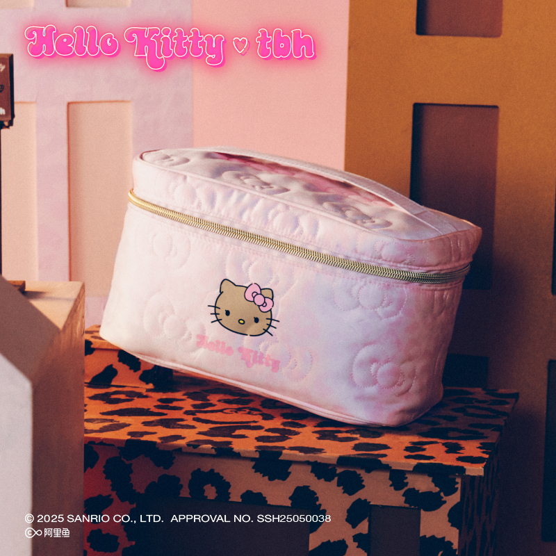 Tbh Brutalist Home Hello Kitty Large Capacity Travel Quilted Toiletry Makeup Bag Gift