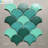 Зеленая рыбная чешуйка керамическая мозаичная стена ванная плитка сеть красная марокканская ветряная бассейн