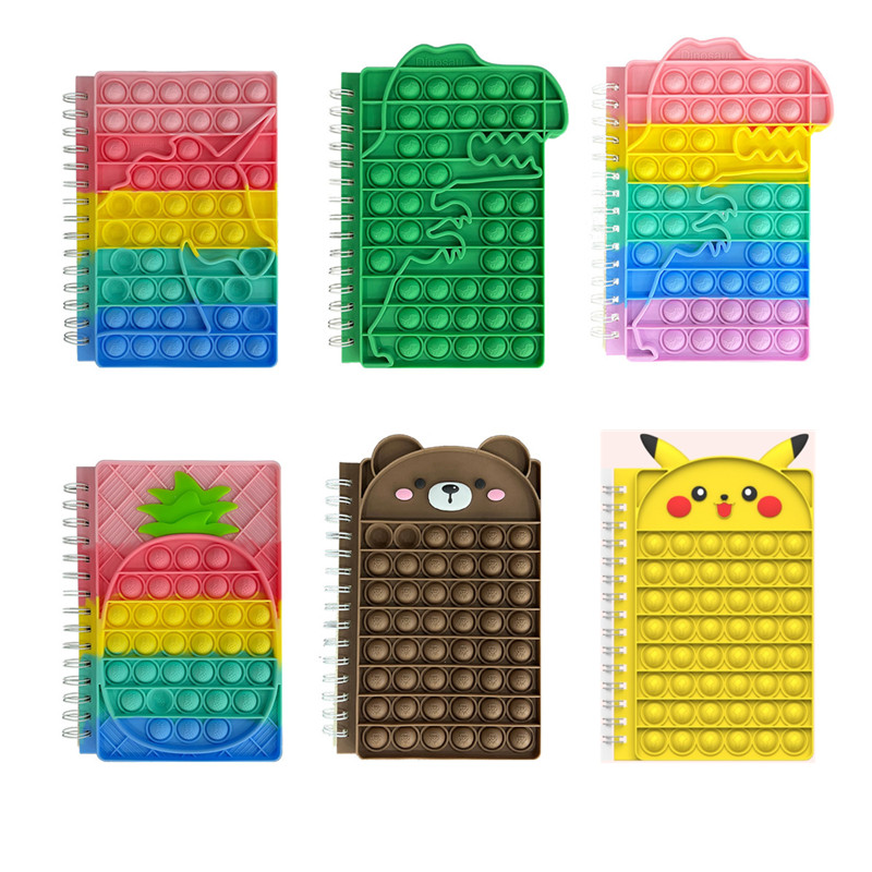 Cross-border Hot Rodent Pioneer Notebook Decompression Bubble Toy Cover Notepad Finger Press Notebook Toy